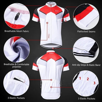 UNISEX FULL COLOR DYE SUBLIMATED CUSTOM CYCLING JERSEY SET
