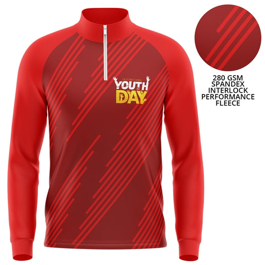 Youth 280 GSM Spandex Interlock Fleece Zipper Sweatshirt