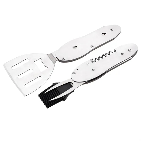 5 Piece BBQ Multi-Tool Spatula Fork Brush
