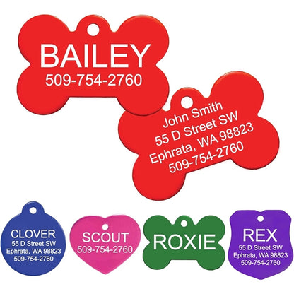 Bone Shape Pet Id Tag