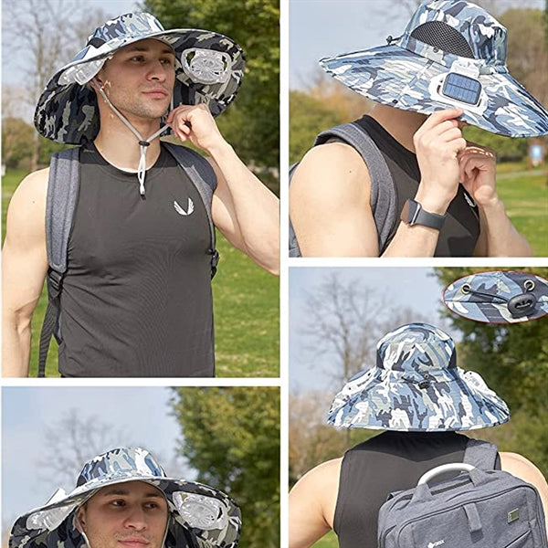 Sun Hat with 2 Solar Fans