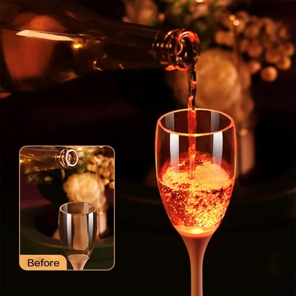 LED Wine Champagne Flute Glasses