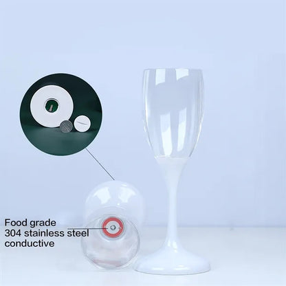 LED Wine Champagne Flute Glasses