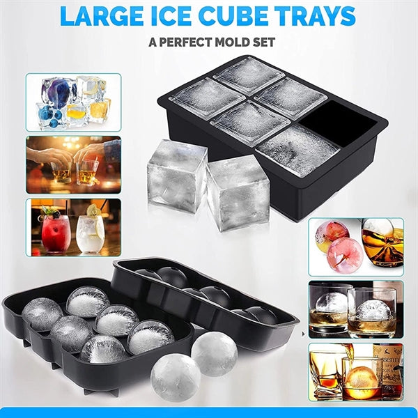 Silicone Ice Cube Trays Set