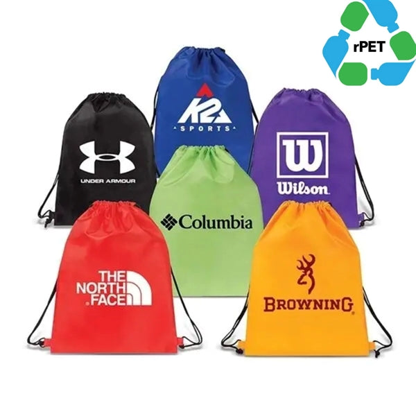 15x18 Cinch Pack rPET Recycled Polyester Drawstring Bag