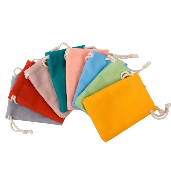 Colorful Dustproof Small Cotton Drawstring Bag