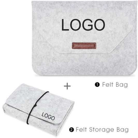 Felt Laptop Sleeves With Flip Top Protective Case Set