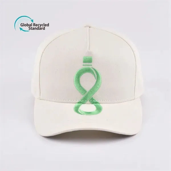Structured 5 Panel rPET Recycled 100% Polyester Baseball Cap