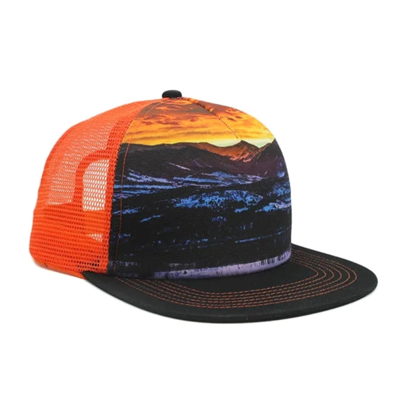 Mesh rPET Recycled Polyester Sublimation Crown Trucker Caps