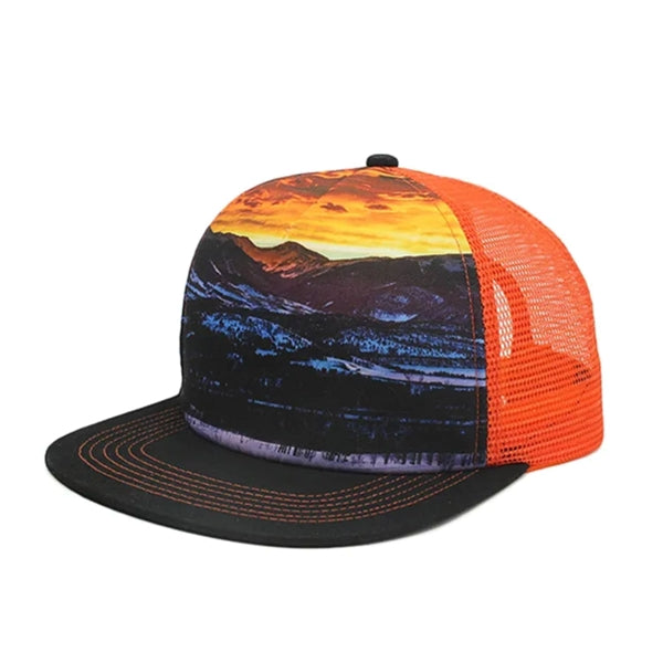 Mesh rPET Recycled Polyester Sublimation Crown Trucker Caps