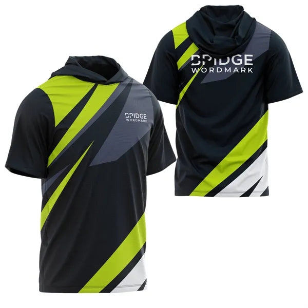 Unisex 160 GSM Birdseye Mesh Performance Short Sleeve Hoodie