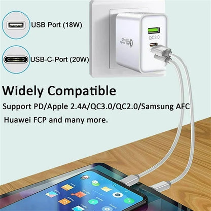USB Type-C Wall Fast Charger PD Power Adapter