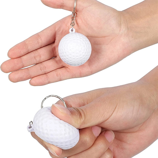 Golf Ball Stress Reliever Decompression Key Chain