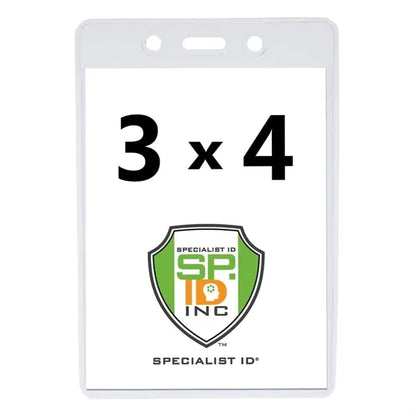 3"W X 4"H rPET Clear Vinyl Vertical Badge Holder