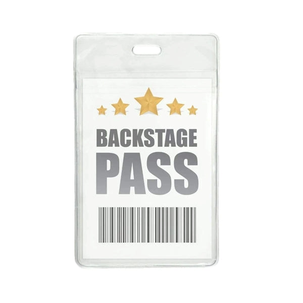 2.5"W X 3.75"H rPET Clear Vinyl Vertical Badge Holder