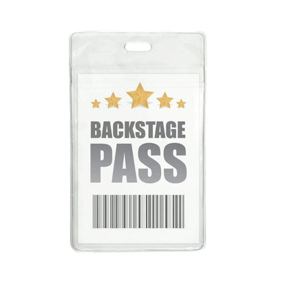 2.5"W X 3.75"H rPET Clear Vinyl Vertical Badge Holder