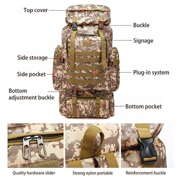 Large Capacity Military Tactical Backpack