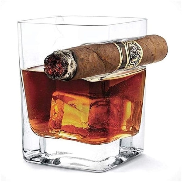 Cigar Whiskey Glasses with Holder