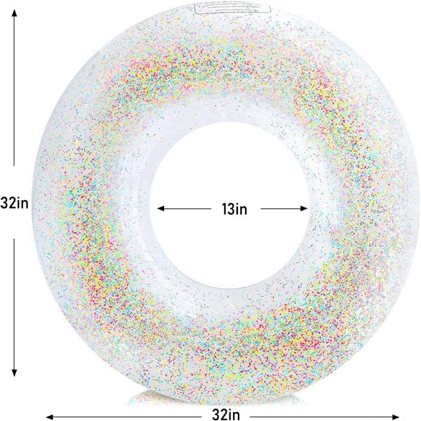 Adult Swimming Tube with Confetti Glitter