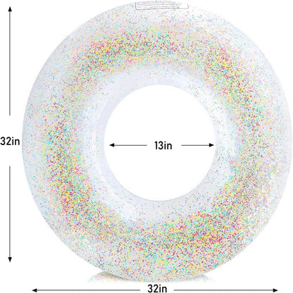Adult Swimming Tube with Confetti Glitter