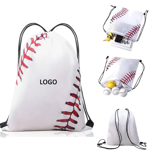 Baseball Drawstring Backpack