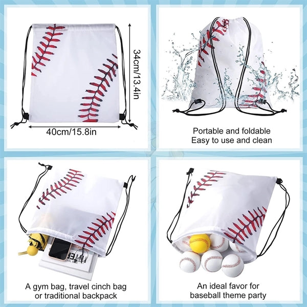Baseball Drawstring Backpack