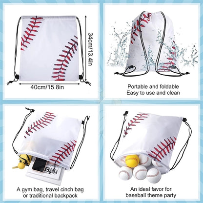 Baseball Drawstring Backpack
