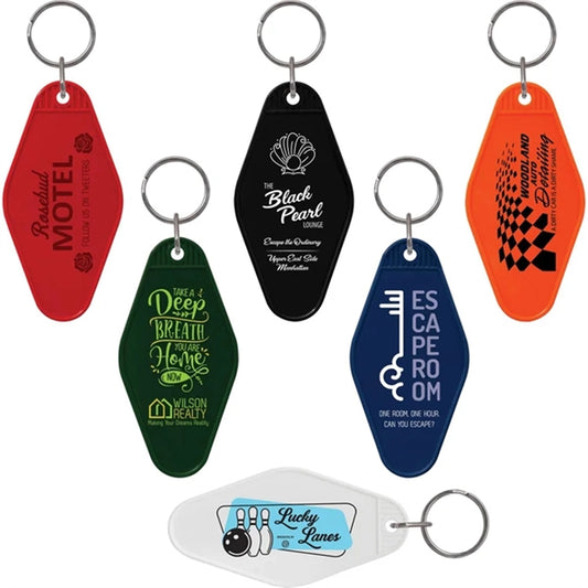 Printed Motel Style Key Rings
