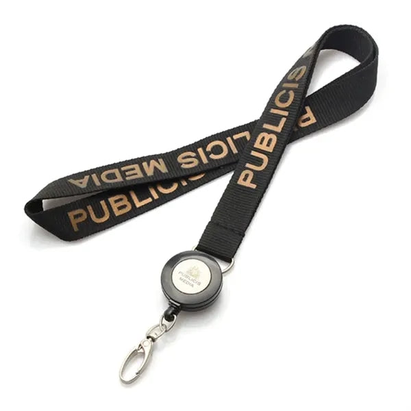 5/8" & 3/4" Eco Recyclable Polyester Lanyard With Badge Reel
