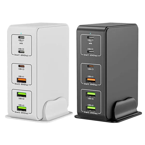 120W 6-Port Fast USB C Charging Station