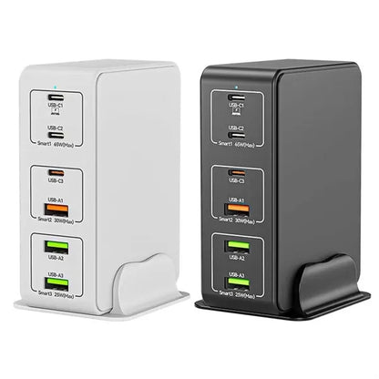 120W 6-Port Fast USB C Charging Station