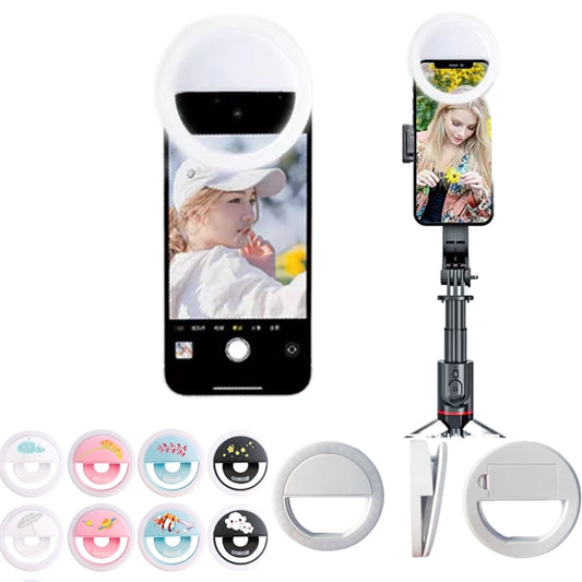 Selfie Ring Light  Rechargeable Portable Clip-on smart phone