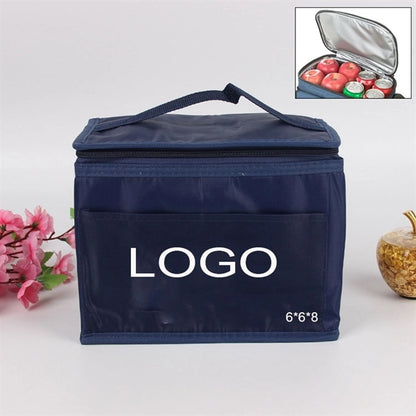 210D Polyester 6 Can Compact Budget Koozie Cooler Bag