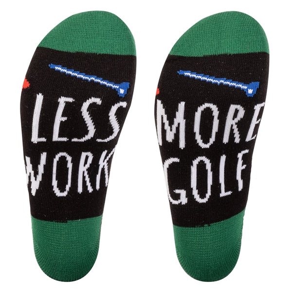 Less Work, More Golf Gift Set - 16oz Insulated Bottle & Sock