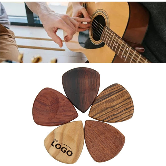 Wood guitar picks