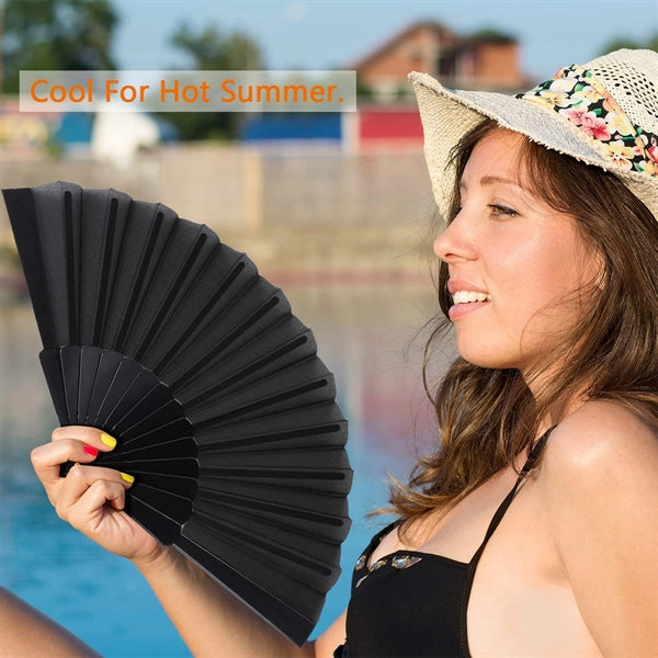 Handheld Folding Chinese Oriental Cloth Fabric Fan