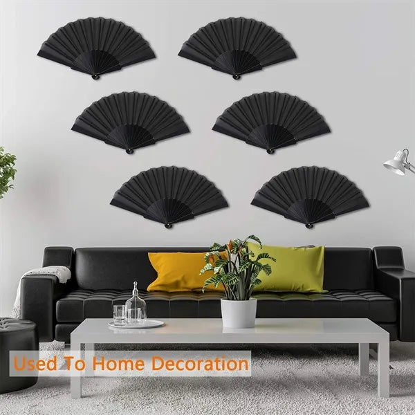Handheld Folding Chinese Oriental Cloth Fabric Fan