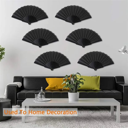 Handheld Folding Chinese Oriental Cloth Fabric Fan