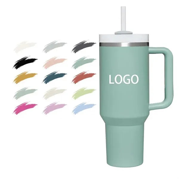 Tumbler With Handle And Straw