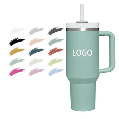 Tumbler With Handle And Straw