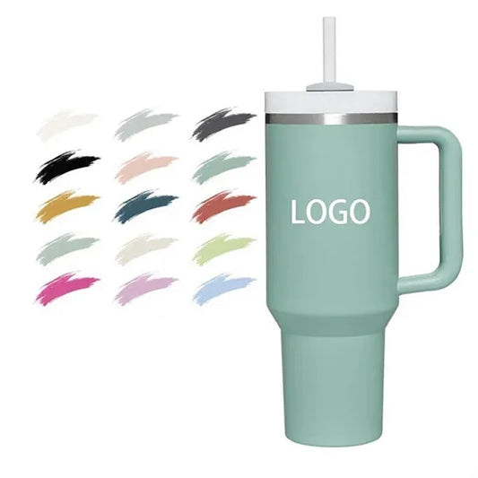 Tumbler With Handle And Straw