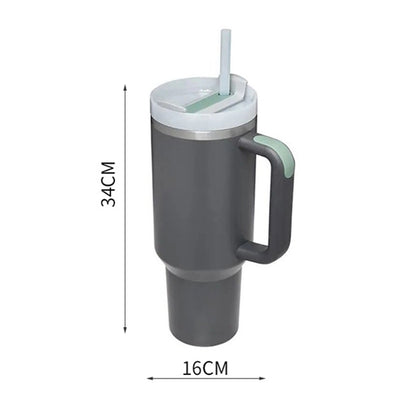 Tumbler With Handle And Straw
