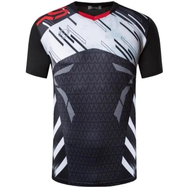 Unisex 180 GSM Poly Interlock Short Sleeve V-Neck T-Shirt