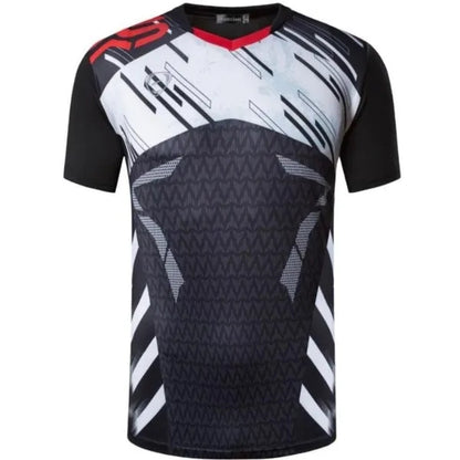 Unisex 180 GSM Poly Interlock Short Sleeve V-Neck T-Shirt