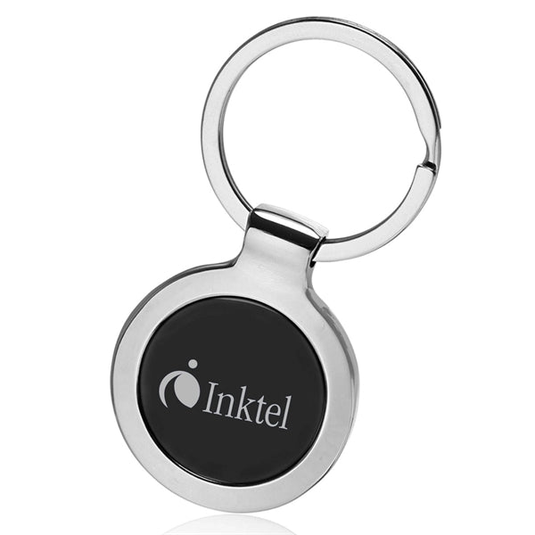 Round Keychains In Two Tone