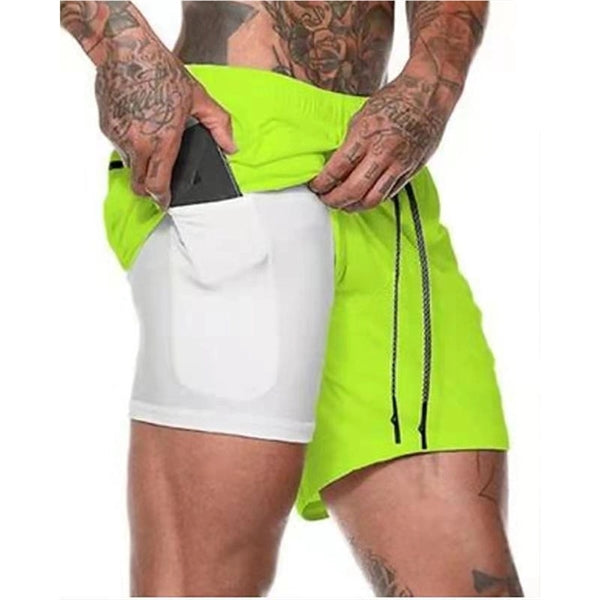 Men's Double Layer Sports Shorts