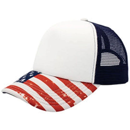 5 Panel Sublimation Polyester Mesh Back Trucker Cap Snapback