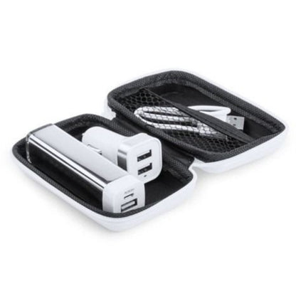 Car Adaptor Travel Charging Cable Kit Zipper Case