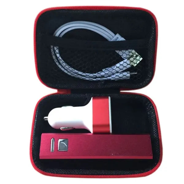 Car Adaptor Travel Charging Cable Kit Zipper Case