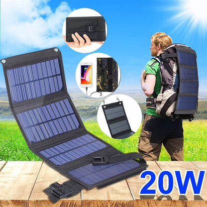 20W Foldable Solar Panel Battery Charger